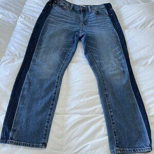 Madewell Jeans 29 High-Rise Slim Boyjean Two-Tone Tuxedo Stripe Edition Women’s.